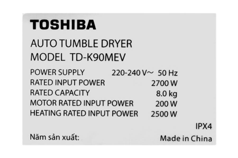 Máy sấy ngưng tụ TOSHIBA TD-K90MEV(SK)