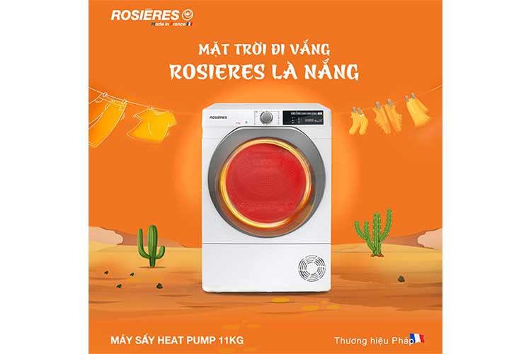 Máy sấy bơm nhiệt Rosieres RILSEH11A2TCBE04