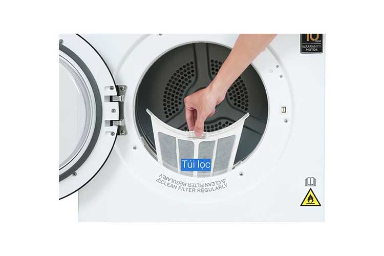 Máy sấy thông hơi Aqua 7 kg AQH-V700F W 