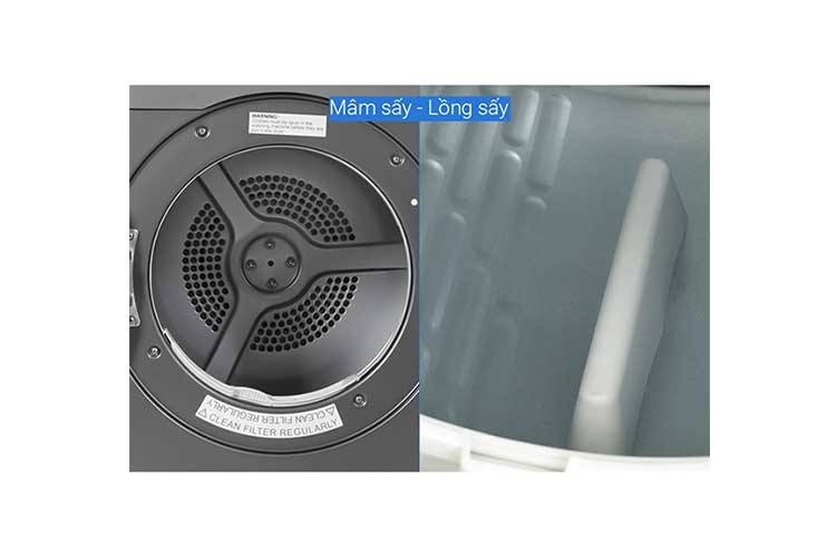 Máy sấy thông hơi Aqua 8 kg AQH-V800H SS