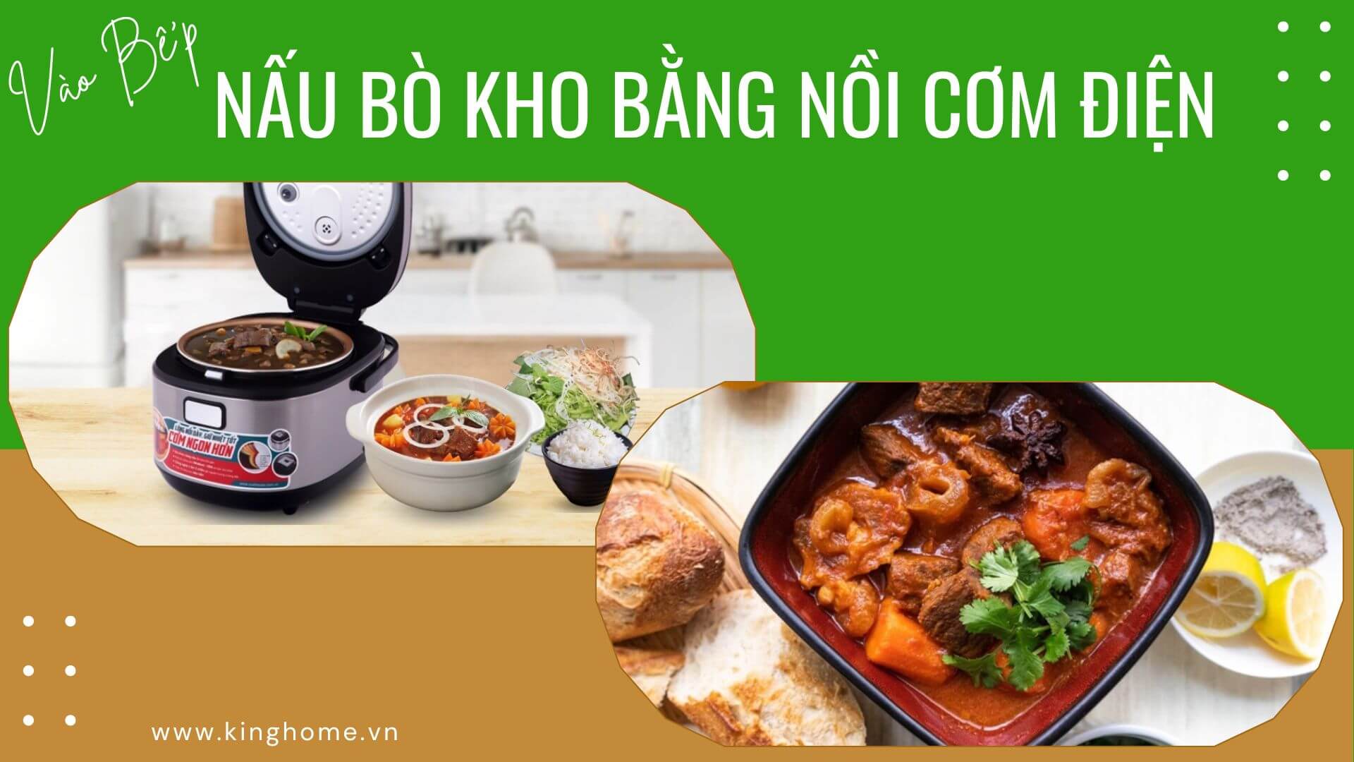 Nấu bò kho bằng nồi cơm điện