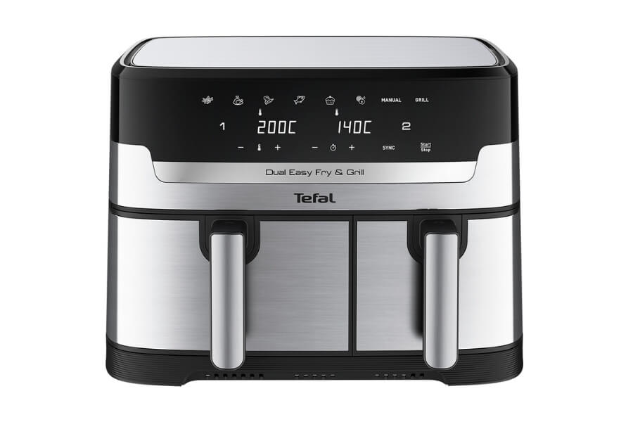 Nồi chiên không dầu điện tử Tefal Dual Easy Fry & Grill EY905D10