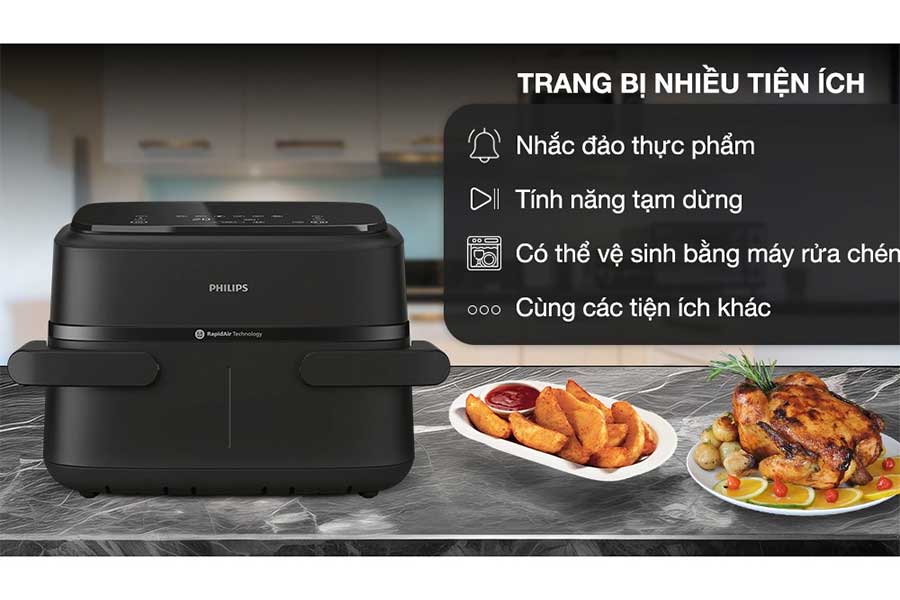 Nồi chiên không dầu Airfryer Series 1000 Philips NA150/00 7 lít