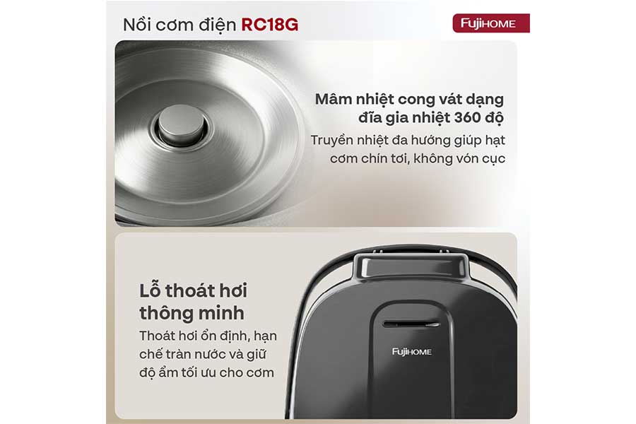 Nồi cơm điện Fujihome RC18G