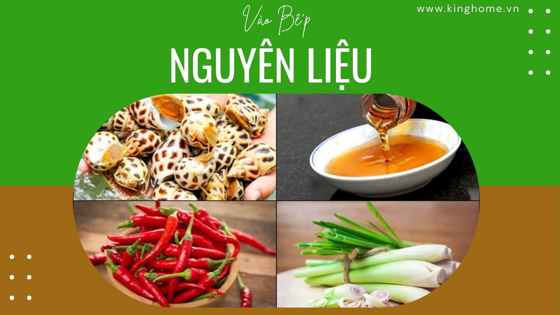 Nguyên liệu làm ốc hương nướng muối ớt