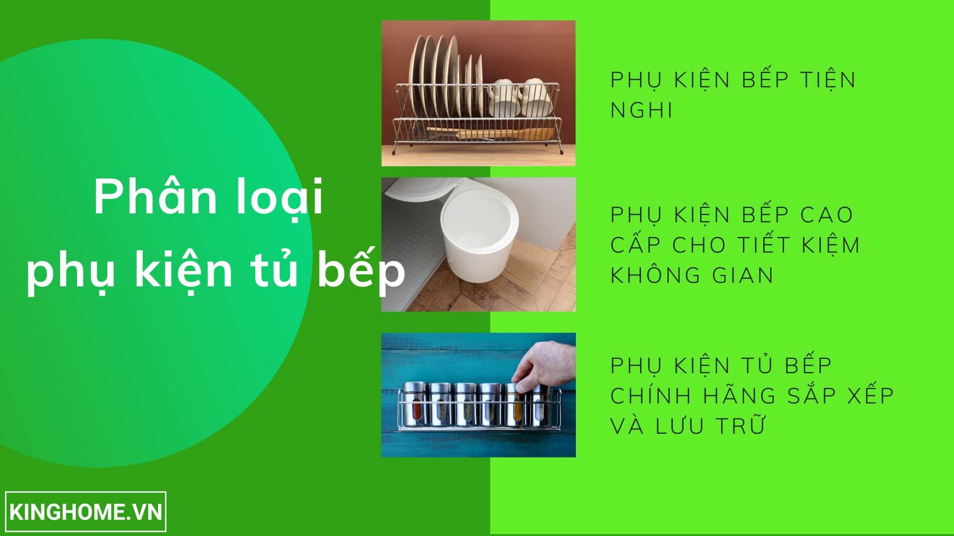 Phân loại phụ kiện tủ bếp