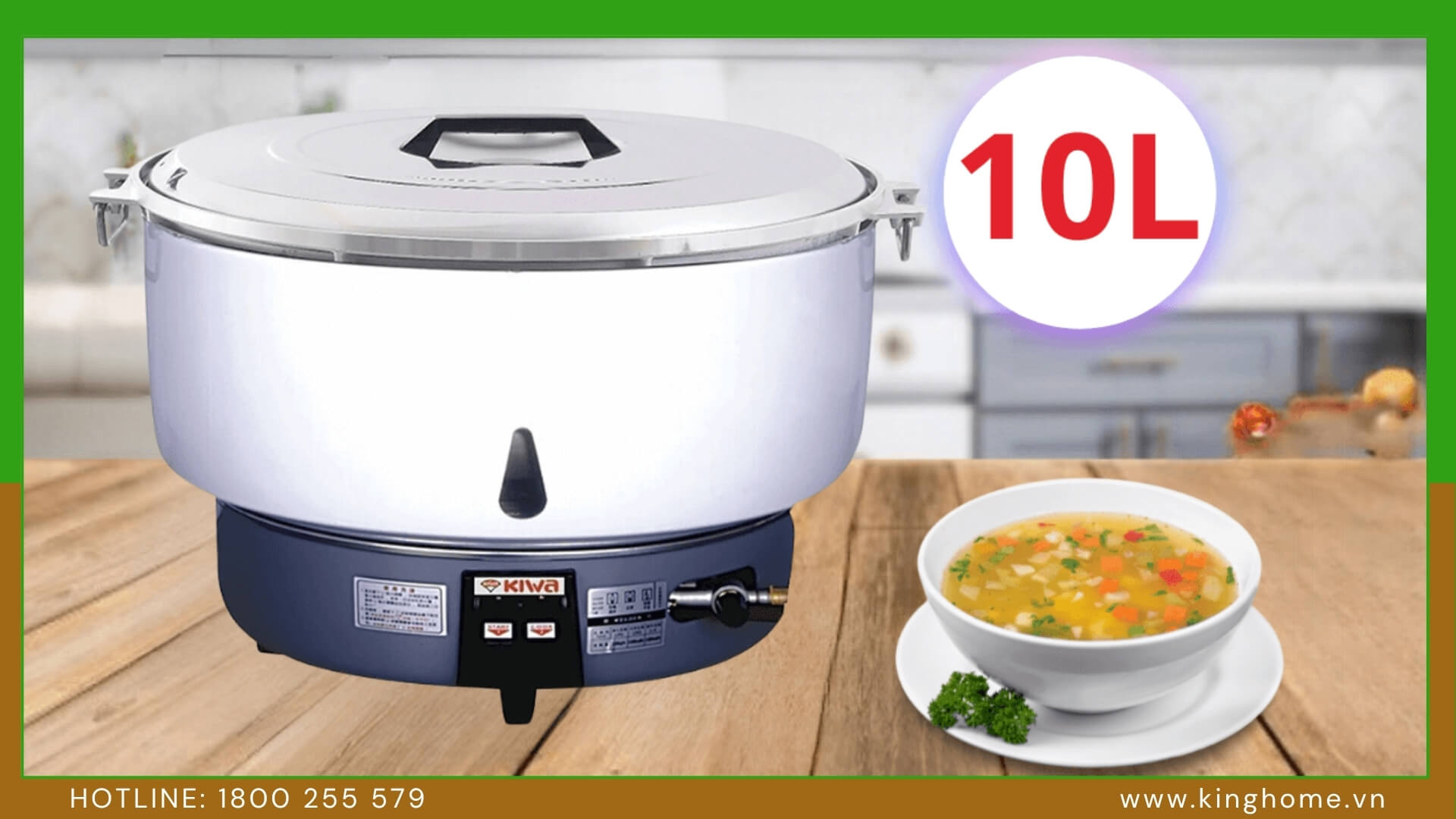 Quán ăn cần nấu cơm số lượng lớn nên chọn nồi cơm gas dung tích bao nhiêu? Đánh giá Kiwa MK-55RA