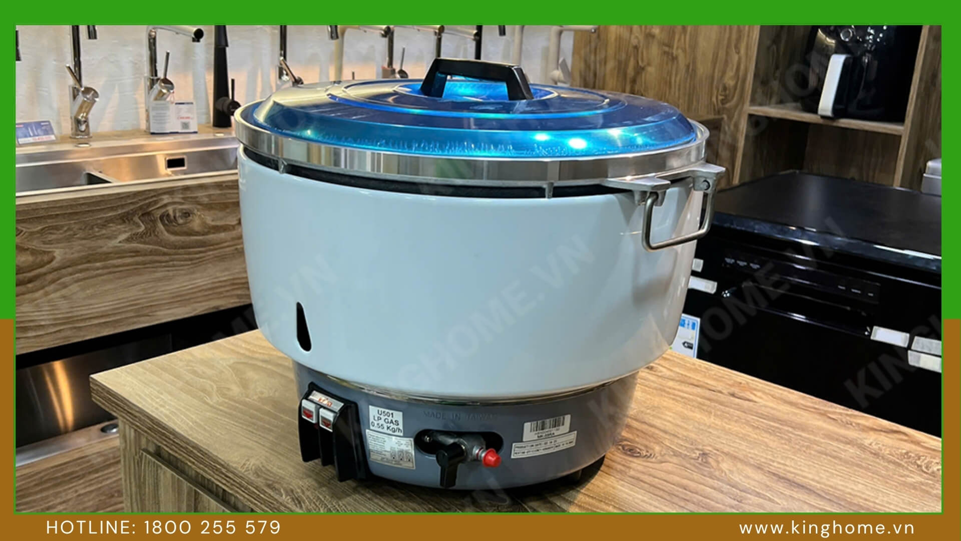 Quán ăn cần nấu cơm số lượng lớn nên chọn nồi cơm gas dung tích bao nhiêu? Đánh giá Kiwa MK-55RA