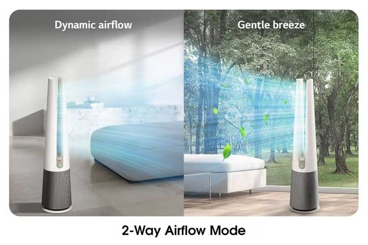 Quạt lọc khí PuriCare AeroTower Hit Công nghệ UVnano FS15GPBK0 Cảm Biến PM 1.0 Màu be