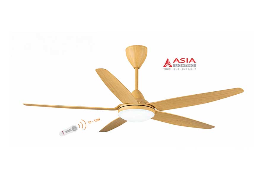 Quạt trần 5 cánh màu gỗ Asia Lighting QT09-G-01