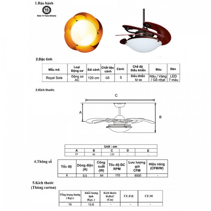 Quạt trần Royal Sole Bzone - Mr.Vu