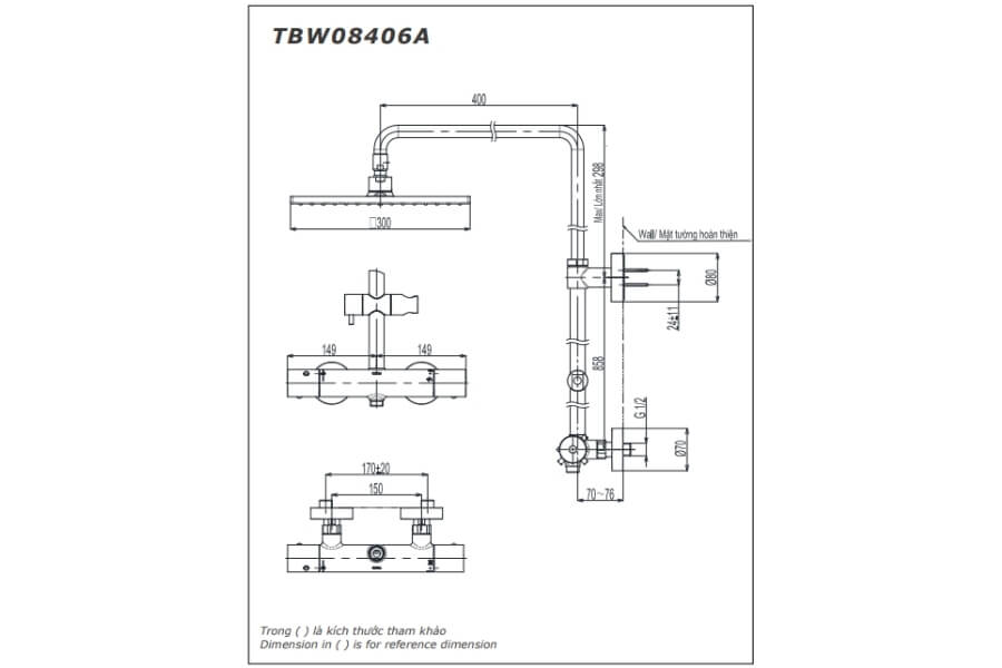 Sen tắm nhiệt độ Toto TBW08406A