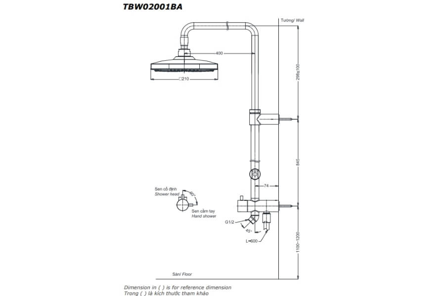 Sen tắm Toto TBW02001B/TBW02001B1/TBW02001BA