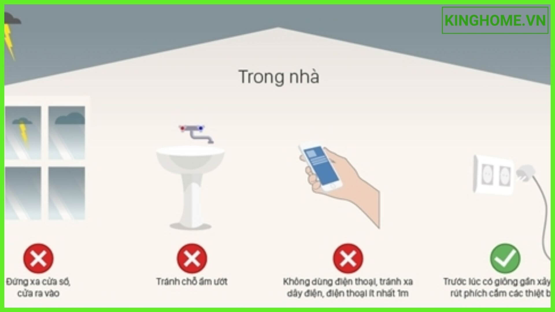 Cách Phòng và Chống Sét Đánh khi ở trong nhà