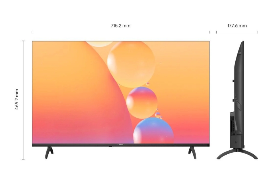 Kích thước Smart Tivi Coocaa HD 32 inch 32S3U+