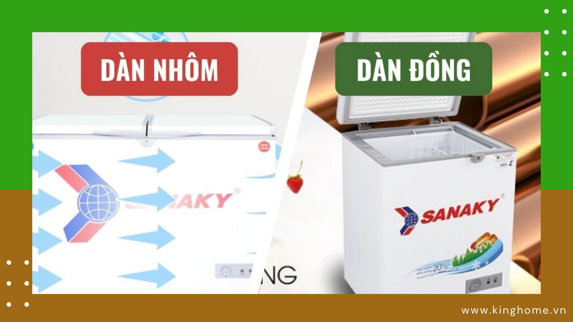 Tủ đông dàn lạnh bằng đồng và nhôm loại nào tốt hơn