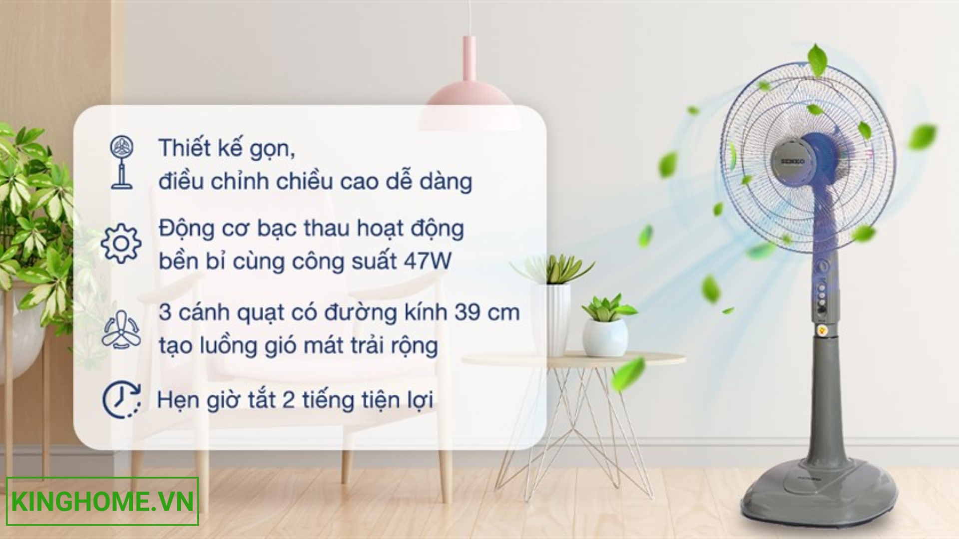 Quạt điện giải tỏa căng thẳng giúp ngủ ngon hơn