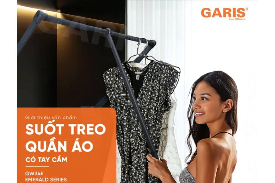 Suốt treo quần áo có tay cầm Garis GW34E