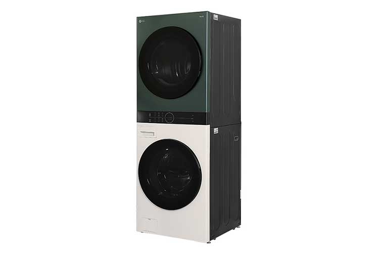 Tháp giặt sấy LG WashTower WT2517NHEG Giặt 25kg/Sấy 17kg xanh/be