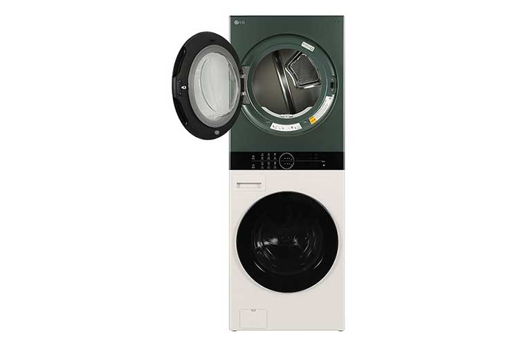 Tháp giặt sấy LG WashTower WT2517NHEG Giặt 25kg/Sấy 17kg xanh/be