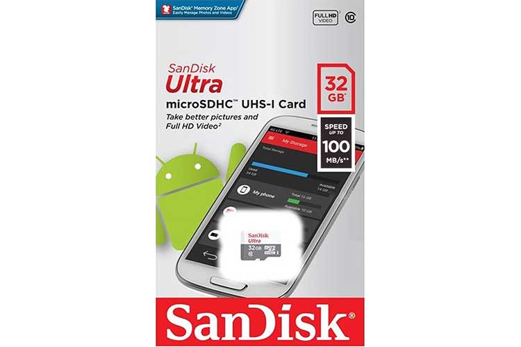 Thẻ nhớ MicroSDHC Sandisk Ultra 32GB 100MB/s 667x SDSQUNR-032G-GN3MN