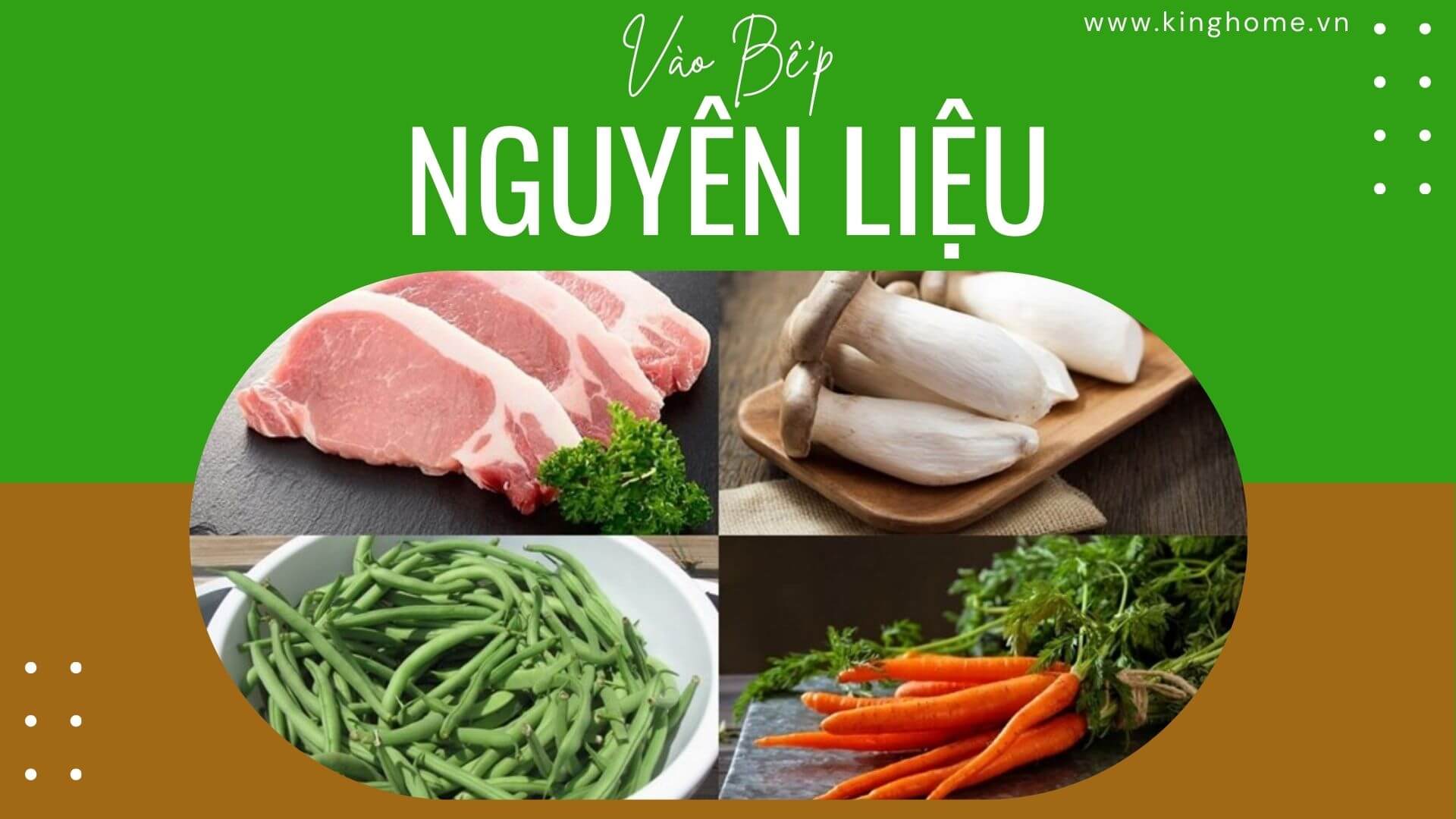 Nguyên liệu thịt heo cuộn rau củ