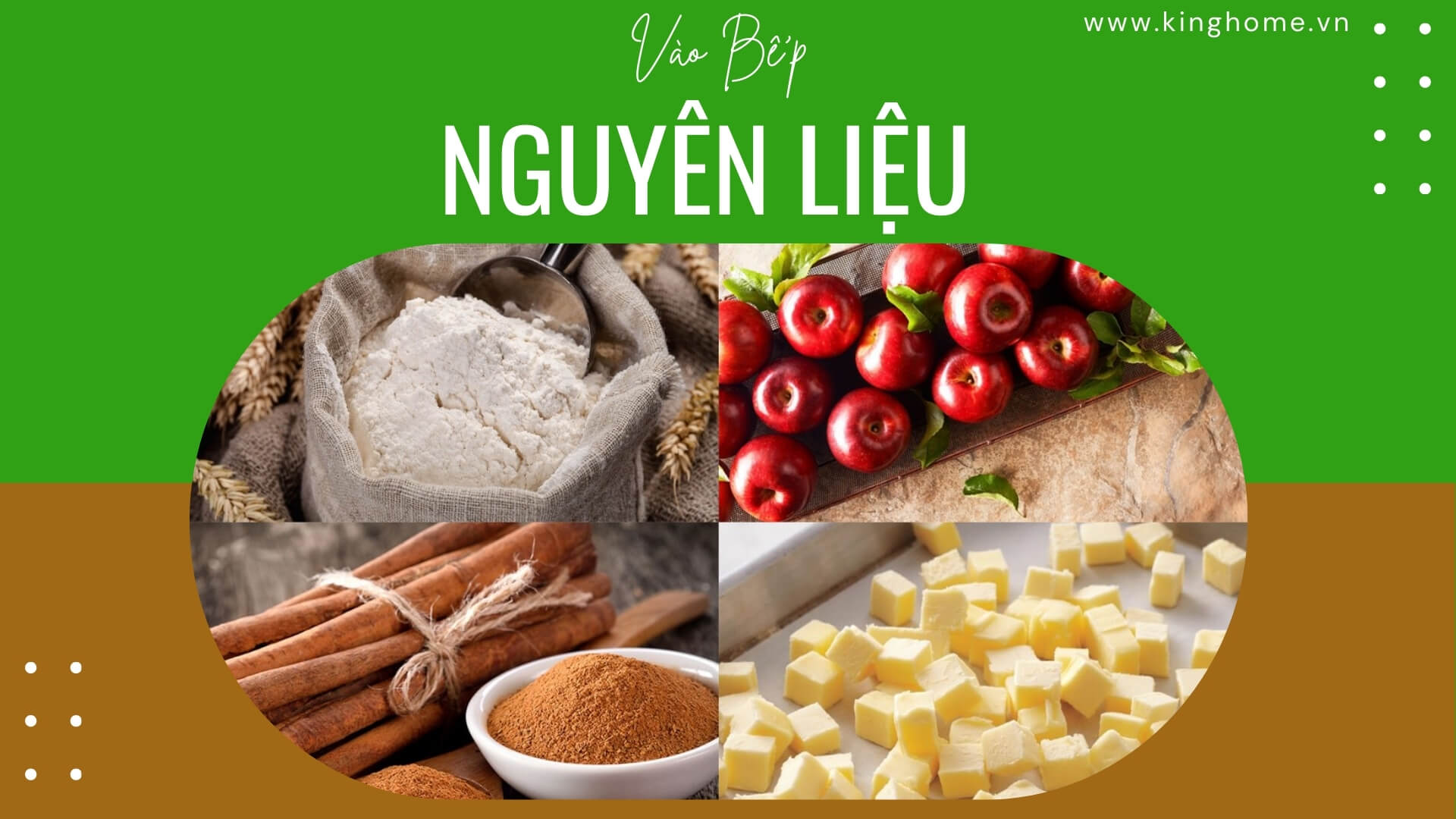 Nguyên liệu làm bánh táo nướng truyền thống