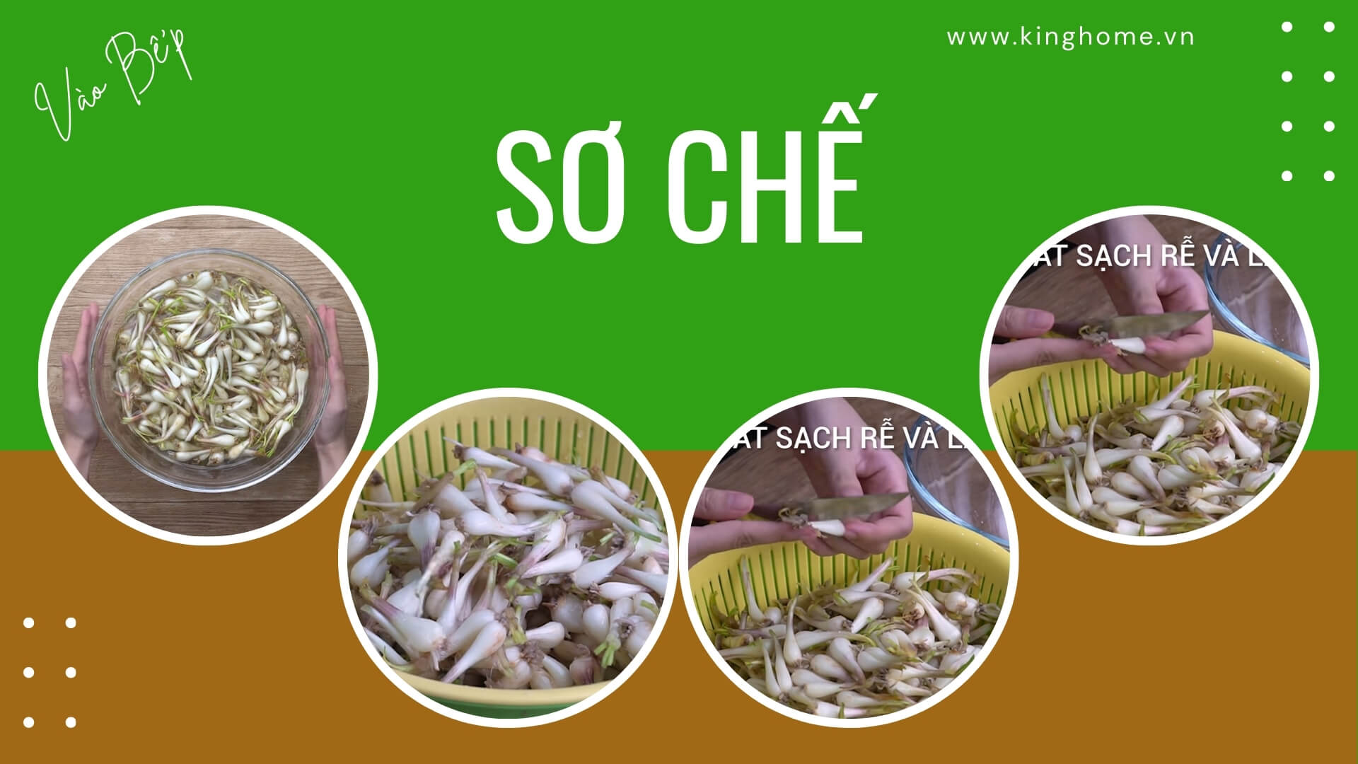 Sơ chế củ kiệu chua ngọt