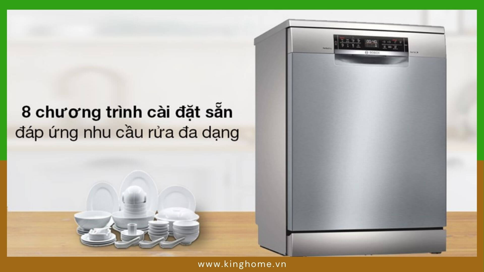 Tìm hiểu các tiện ích trên máy rửa chén Bosch