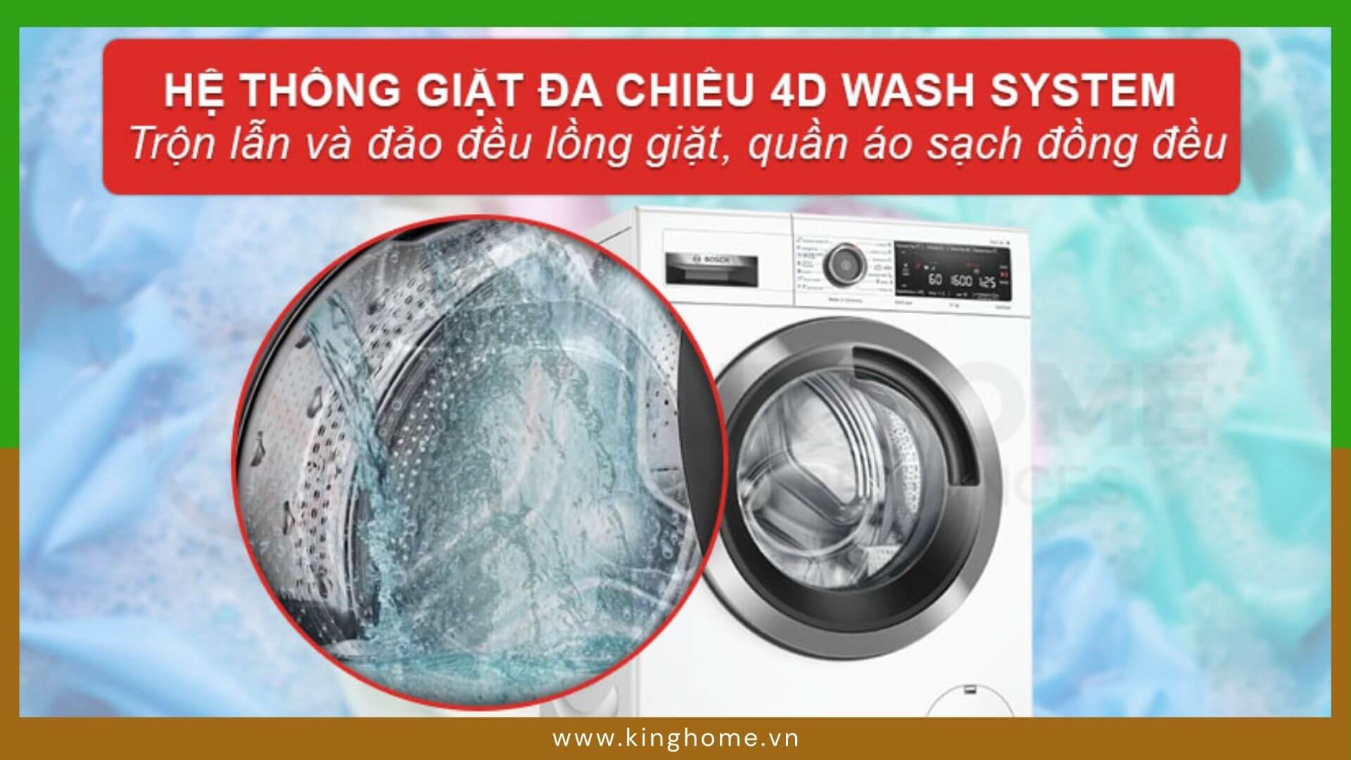 Công nghệ hiện đại trên máy giặt Bosch