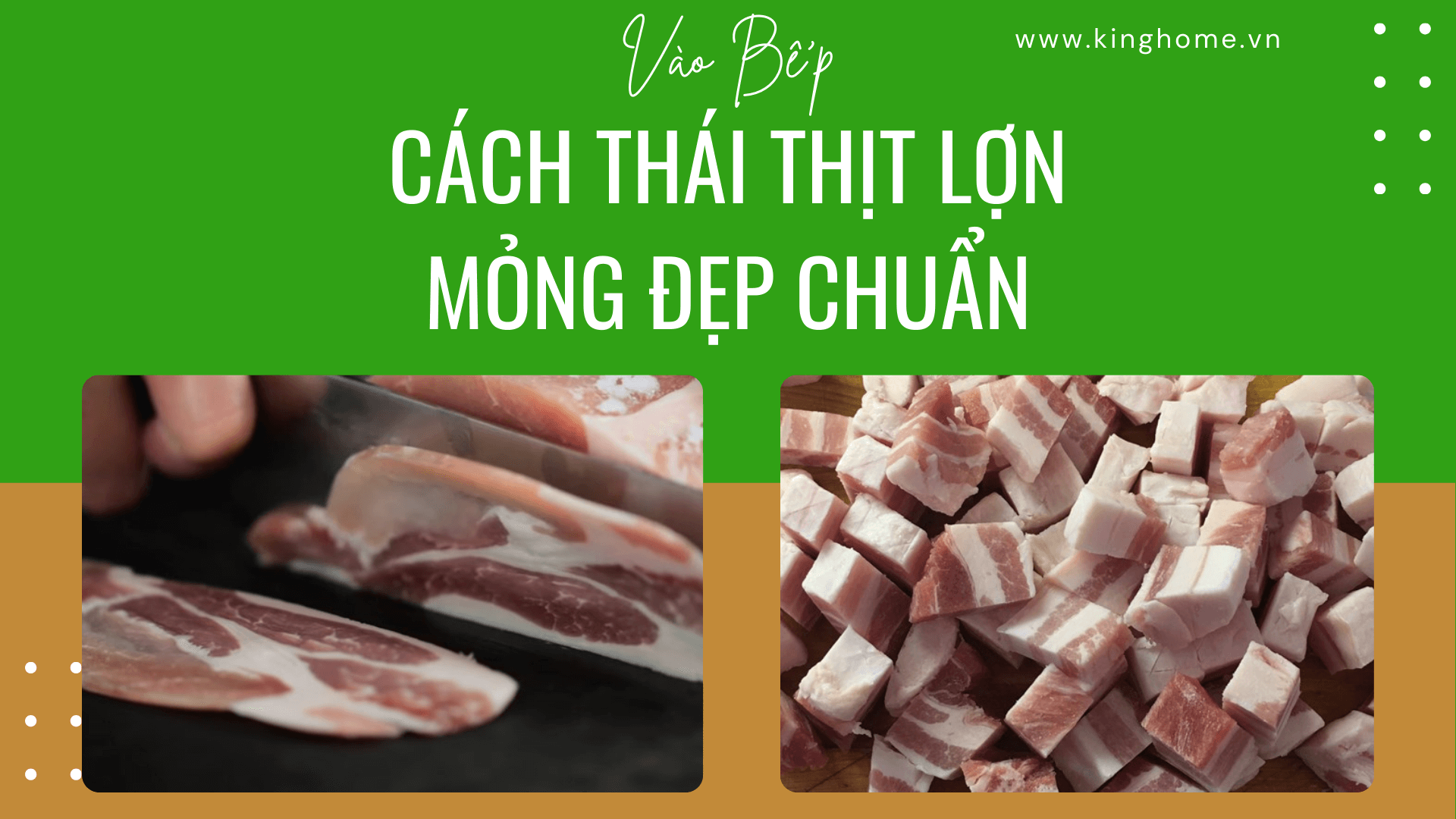 Cách thái thịt lợn mỏng đẹp chuẩn