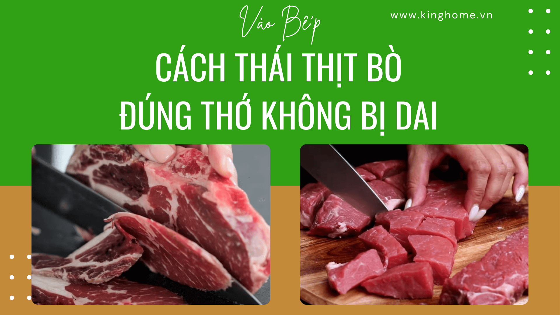 Cách thái thịt bò đúng thớ không bị dai