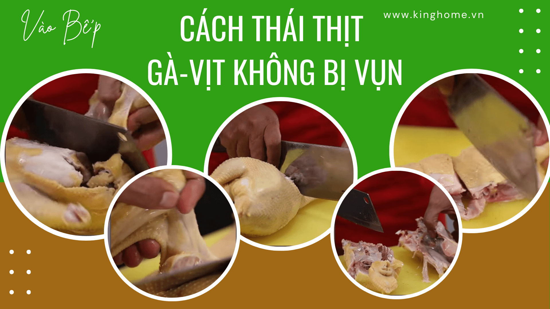 Cách thái thịt gà vịt không bị vụn