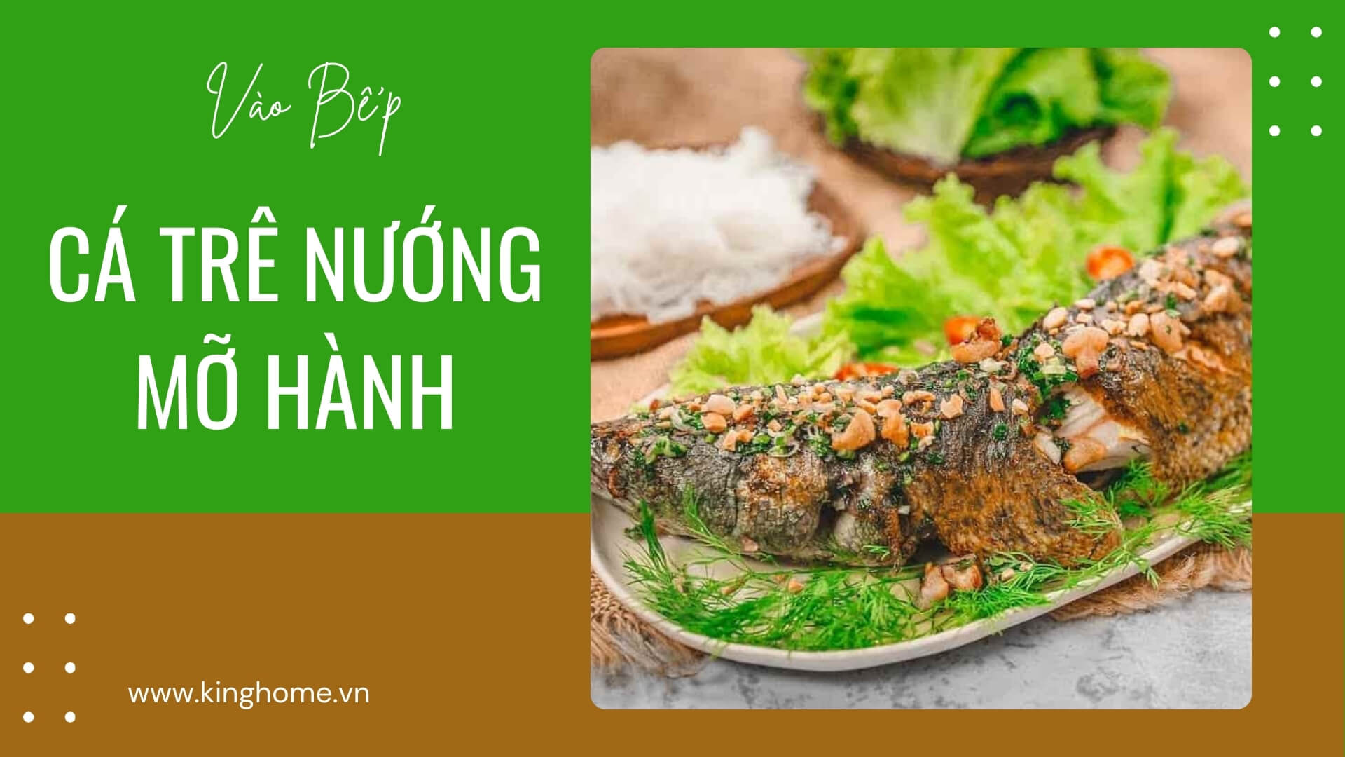 Cá trê nướng mỡ hành