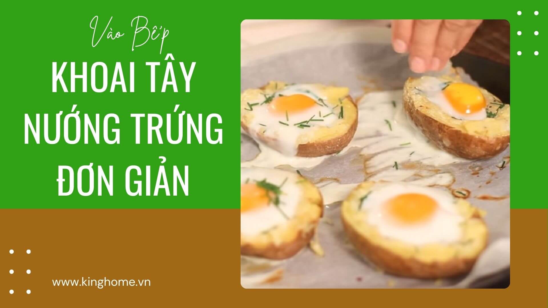 Khoai tây nướng trứng đơn giản