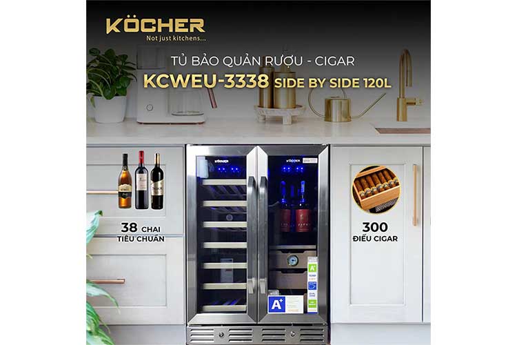 Tủ bảo quản rượu Kocher KCWEU-3338