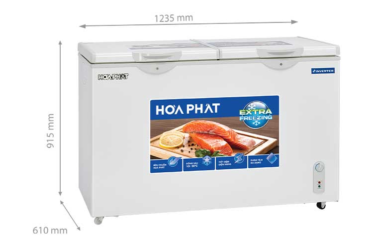 Tủ đông Hòa Phát Inverter HCFI 606S2Đ2 245 lít