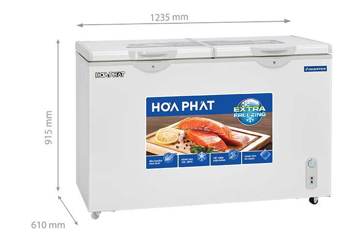 Tủ đông Hòa Phát Inverter HCFI 656S2Đ2 271 lít