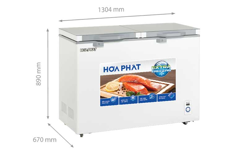 Tủ đông Hòa Phát cánh kính HPF AD6352.T1 352 lít