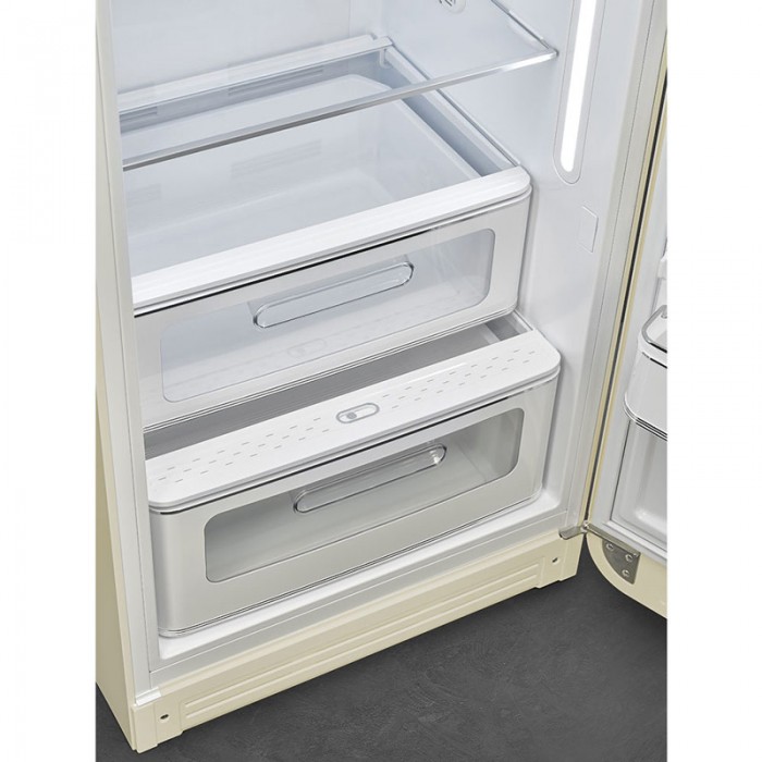 Tủ lạnh SMEG cửa đơn, độc lập, cửa mở phải, màu Kem, 50’S STYLE FAB28RCR5 535.14.545