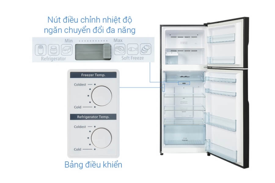 Tủ lạnh Hitachi Inverter 366 lít R-FVX480PGV9(MIR)