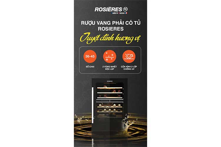 Tủ rượu độc lập Rosieres RWC154DE