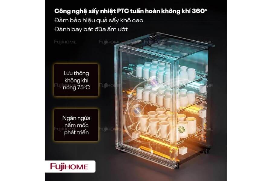 Tủ sấy chén bát tiệt trùng Fujihome DD128