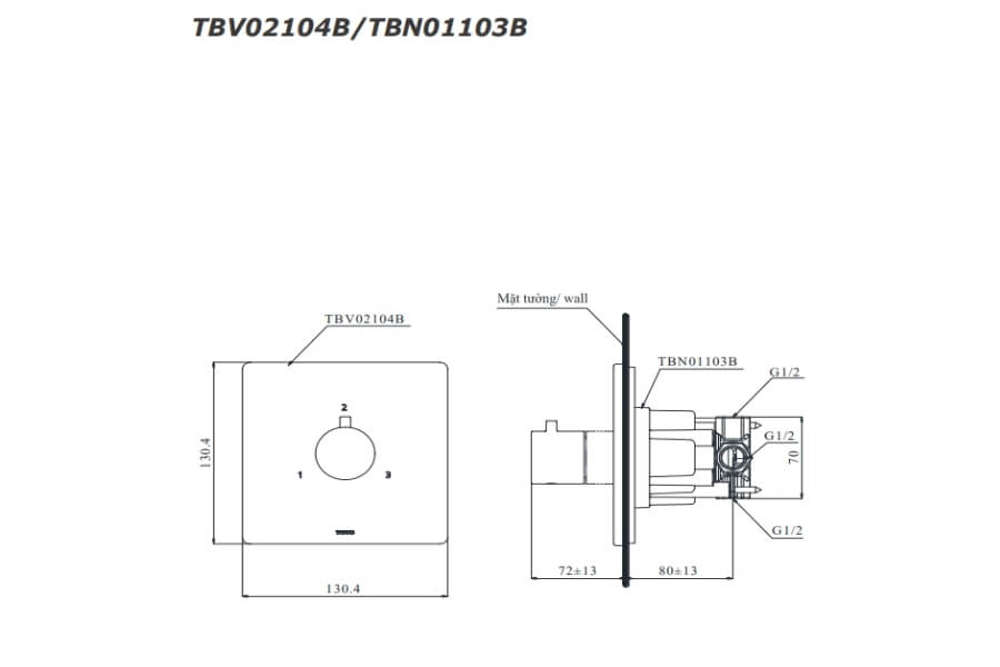 Van chuyển hướng Toto TBV01104B/TBN01103B