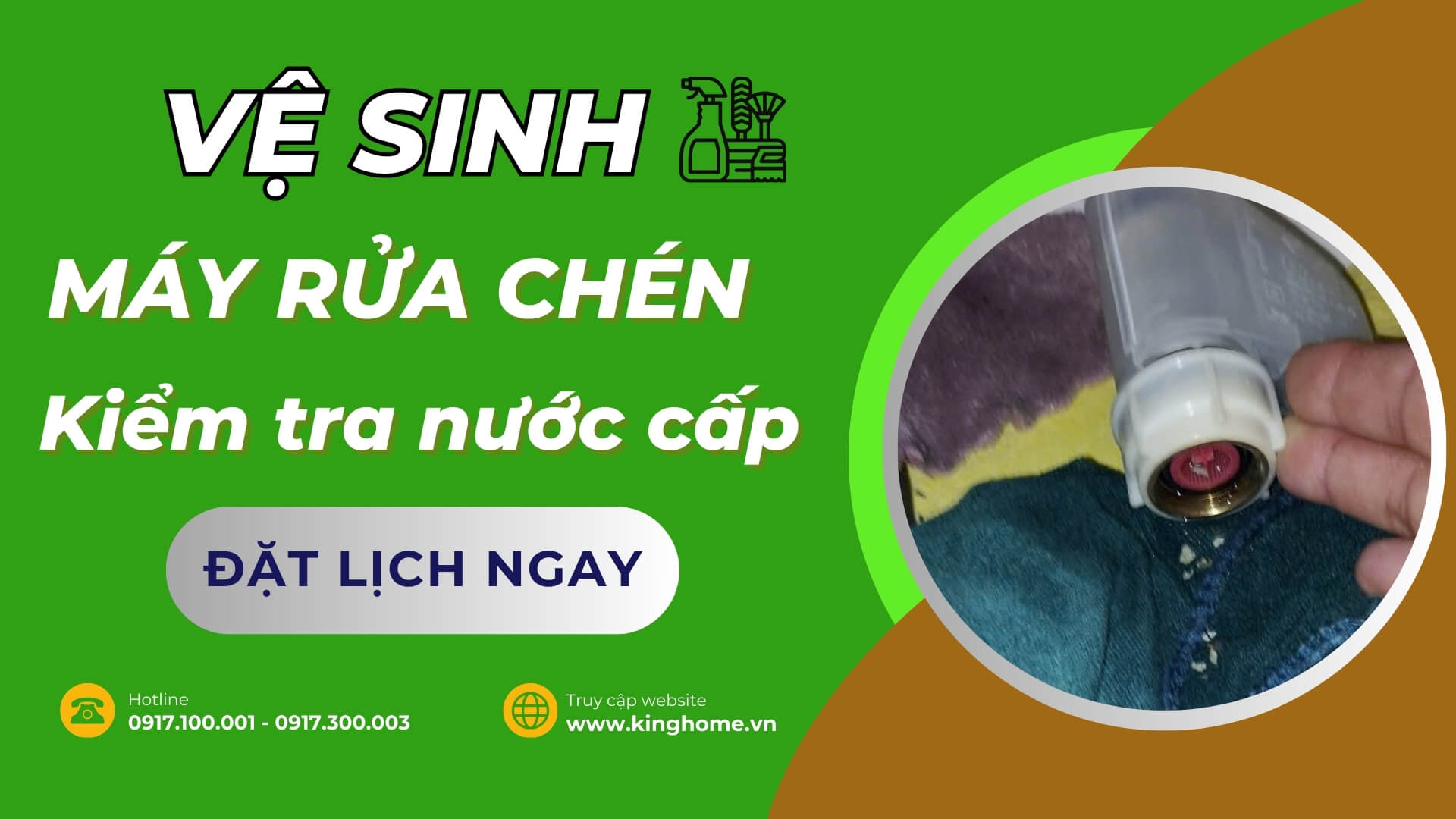 Vệ sinh máy rửa chén - kiểm tra đường nước cấp