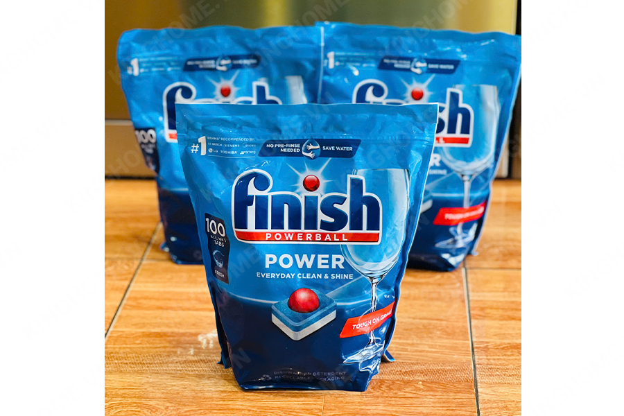 Viên rửa bát Finish Powerball All in one max  100 viên ( Dạng túi )