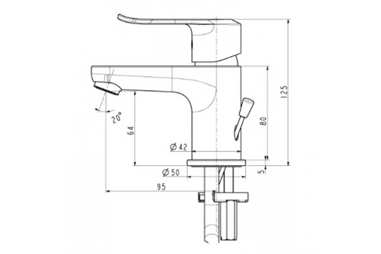 Vòi lavabo NL nóng lạnh American Standard WF-0701