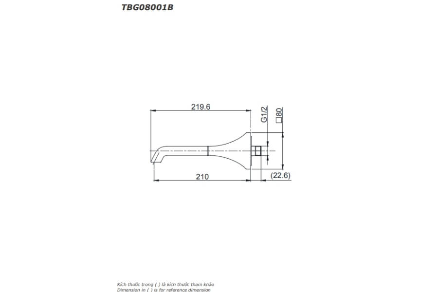 Vòi xả bồn GC Toto TBG08001B