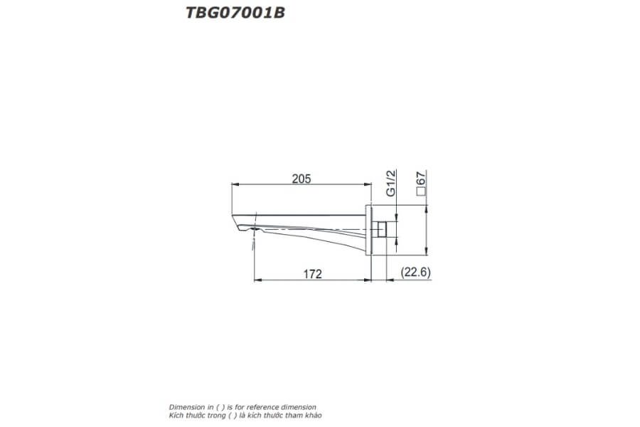 Vòi xả bồn GE Toto TBG07001B