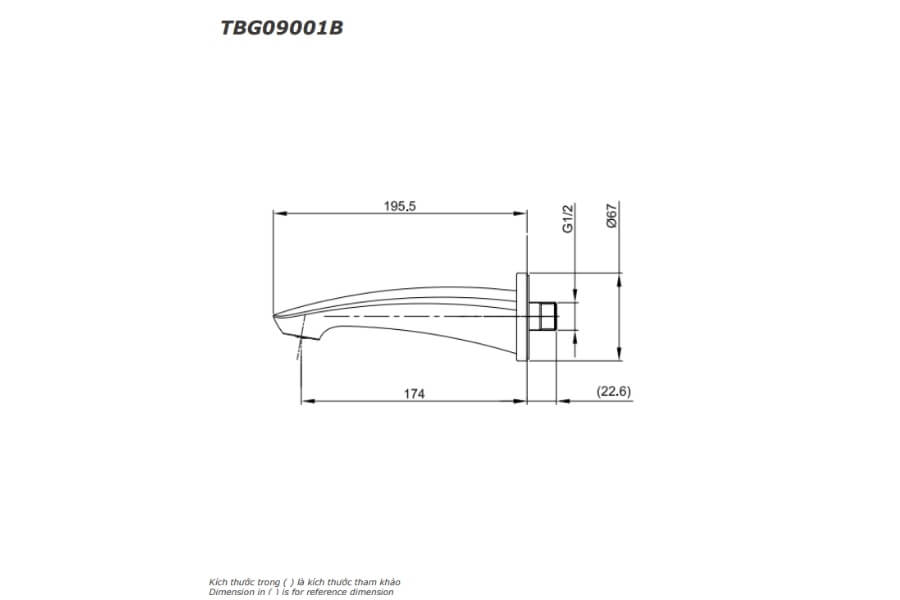 Vòi xả bồn GM Toto TBG09001B